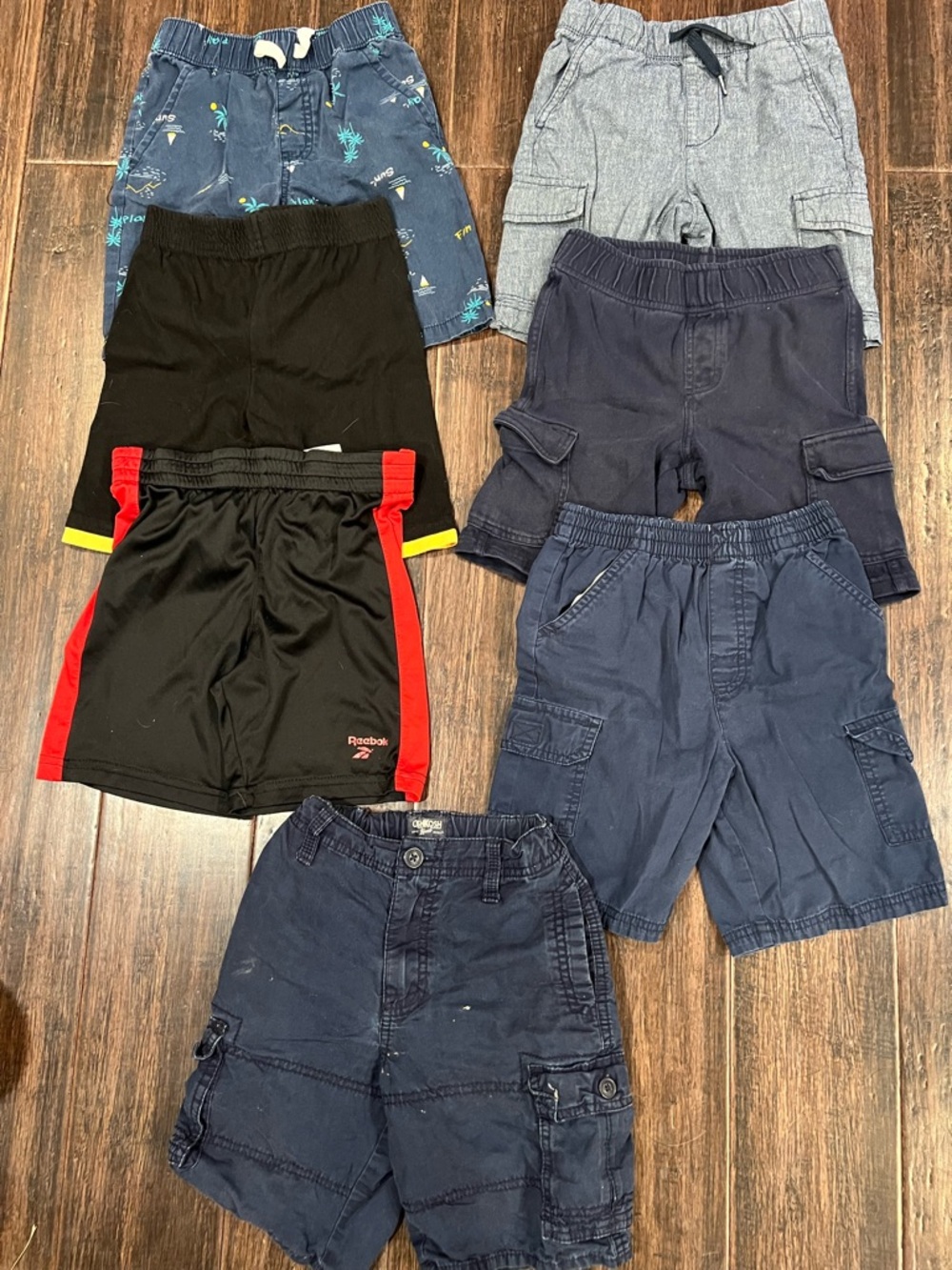 Lot of 7 Vintage 90s Y2K 5T Shorts & Cargo Shorts Boys Clothes Bundle